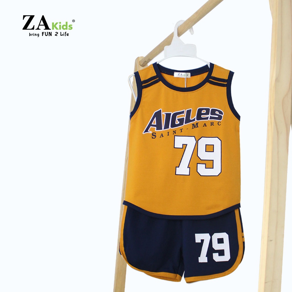 Bộ Quần Áo Thun Sát Nách Bé Trai (2-14 Tuổi) ZA KIDS ZA22710SN