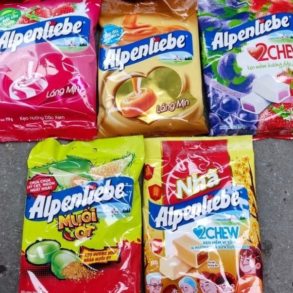 Kẹo alpenliebe túi nhỏ 87g119g  nhiều hương vị