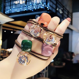 Dây thun cột tóc dễ thương, đính pha lê