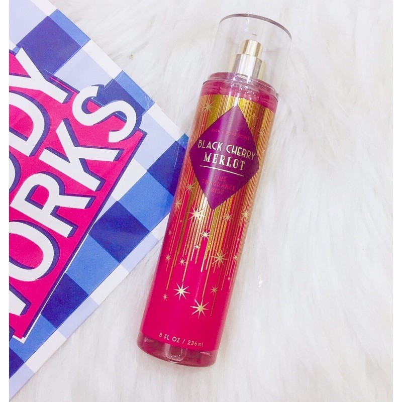 Xịt Thơm Bath &amp; Body Works Black Cherry Merlot 236ml - Mỹ