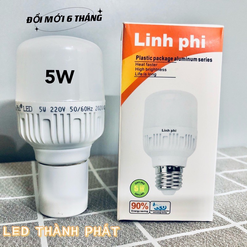 Bóng LED Trụ LINH PHI 5W siêu sáng tiết kiệm 80% điện