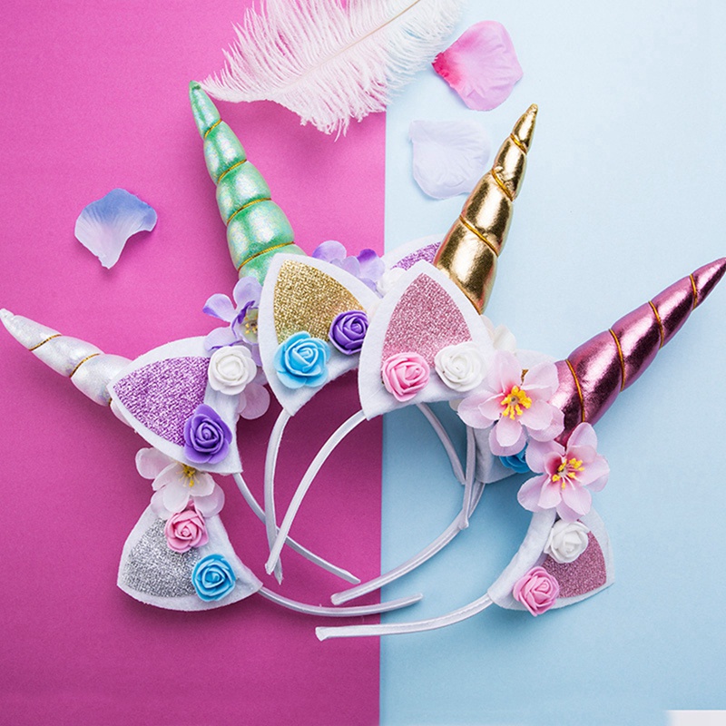 RainBow Bows 1 Băng Đô Tai Mèo Dễ Thương Cho Bé Gái