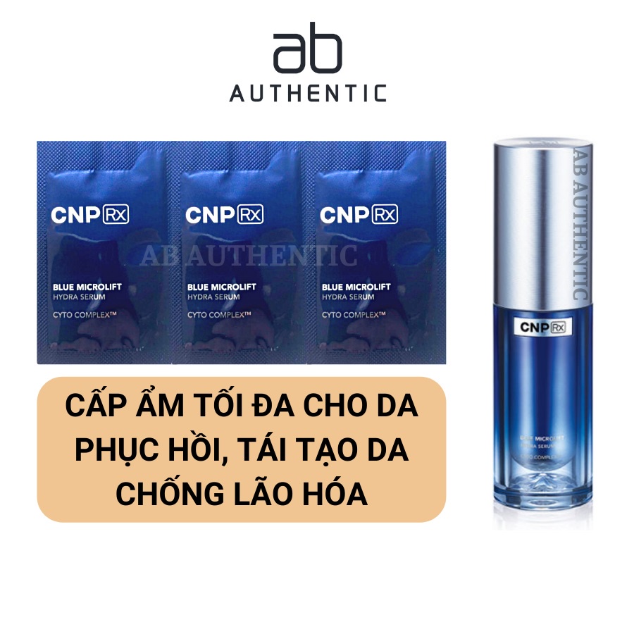 Gói sample Tinh chất cấp nước,phục hồi da Blue Microlift Hydra CNP(Rx) serum - AB Authenic