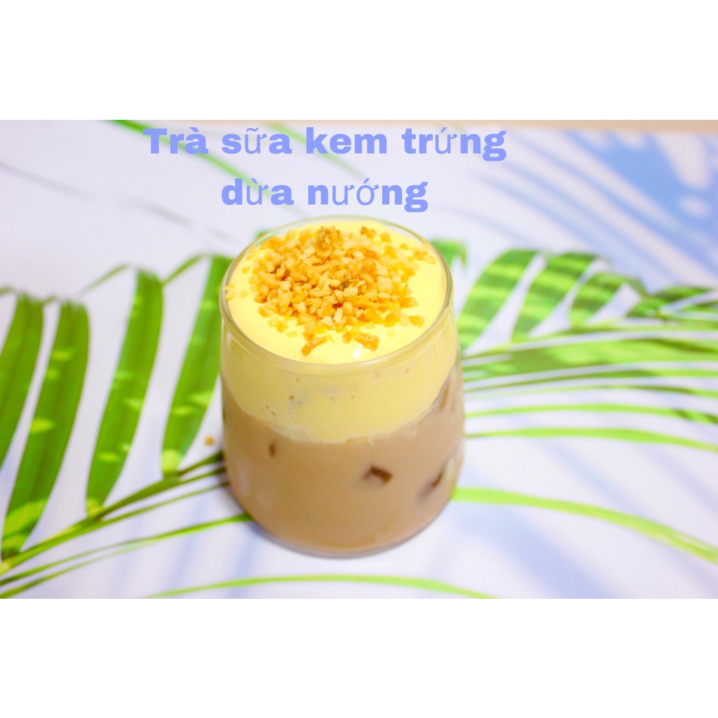 Bột kem trứng CÔ GÁI BRULEE nhập khẩu gói 1kg, làm món trà sữa kem trứng dừa nướng