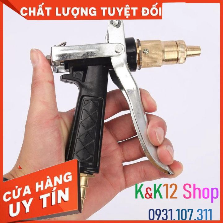 Vòi rửa xe K01. Súng xịt rửa nước áp lực cao, thao tác đơn giản, dễ dàng vệ sinh xe máy và nhà cửa.