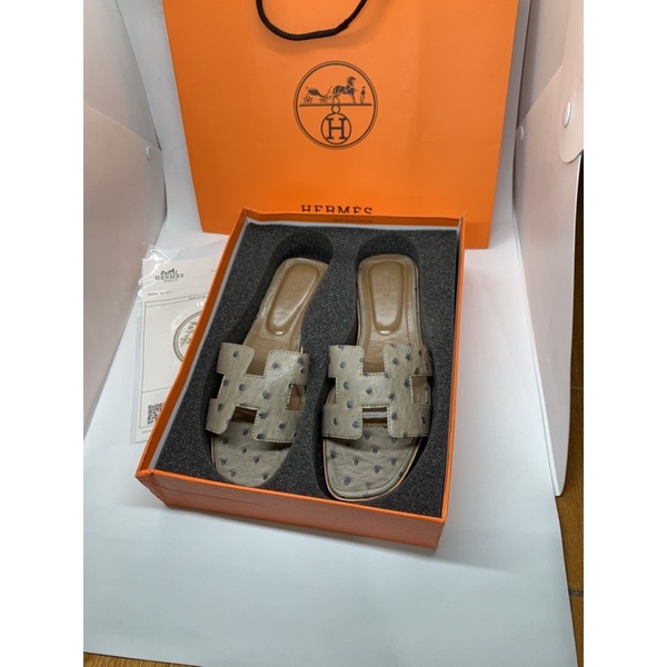 Dép lê Hm da mịn clasic pha chấm fullbox