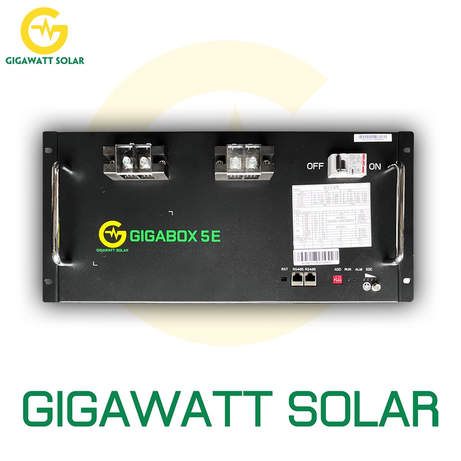 Pin lưu trữ Lithium 5kwh GIGABOX 5E LiFePo4 - 48V/100Ah (51.2V/100Ah)