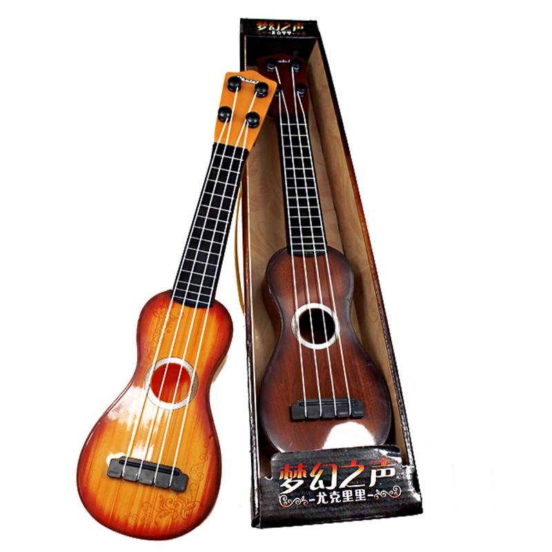 Đàn ukulele mini họa tiết trái tim theo phong cách acoustic