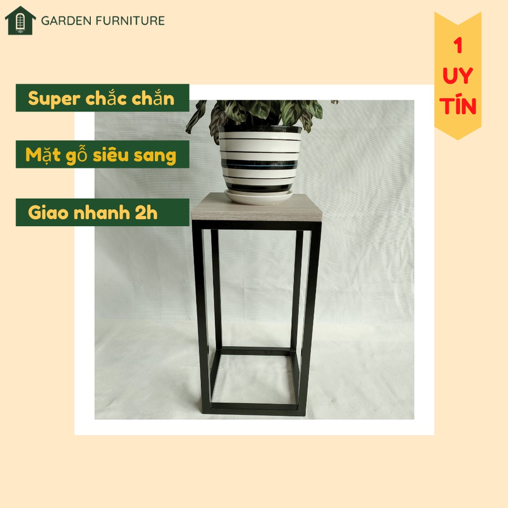 Kệ cây cảnh, set kệ trang trí nhiều kích cỡ decor ban công kê chậu cây cảnh đứng, ôp bề mặt gỗ sang trọng