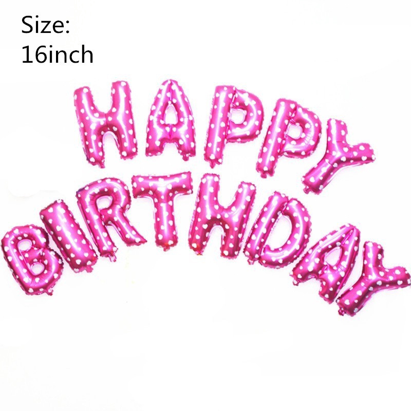 Bộ 33 bong bóng Hello Kitty Happy Birthday chủ đề sinh nhật