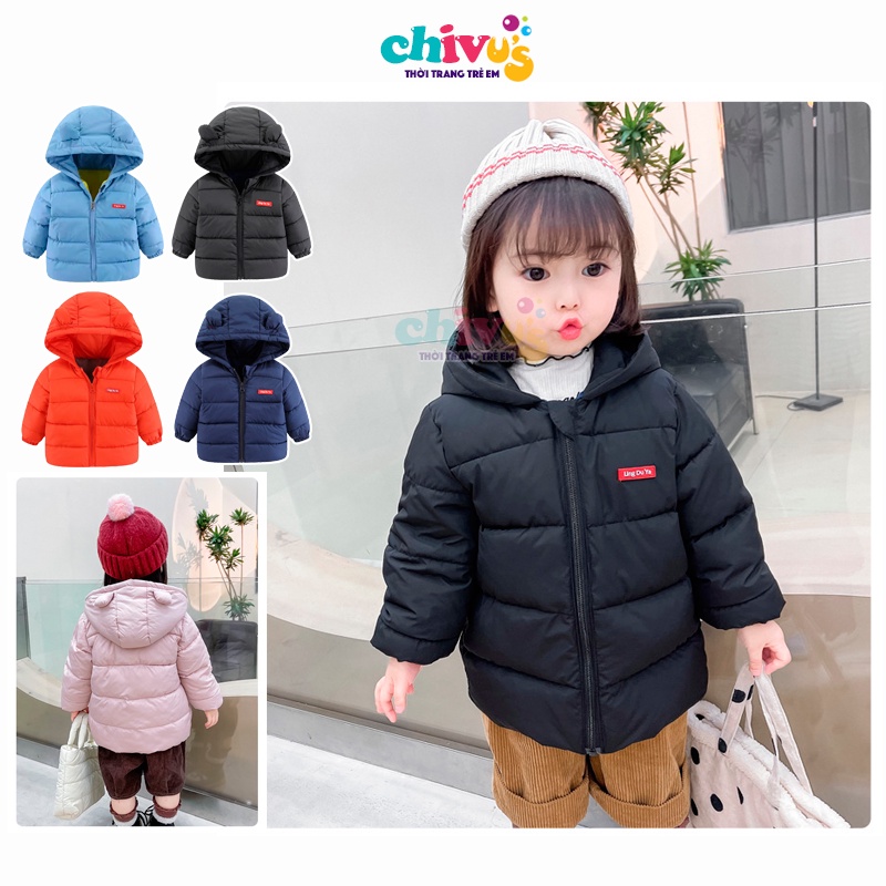 Áo khoác phao cho bé CHIVU'sKID áo phao bé gái bé trai nhồi bông dày dặn hàng quảng châu xịn xò dễ thương