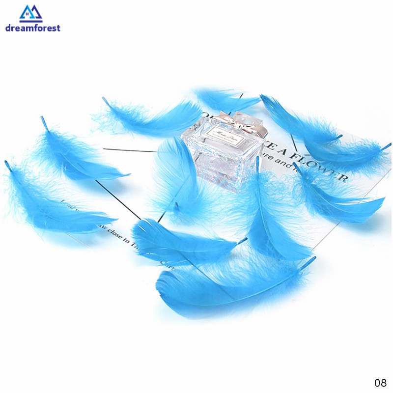 100 lông vũ tự nhiên 8-12cm dùng để trang trí lưới bắt giấc mơ DIY