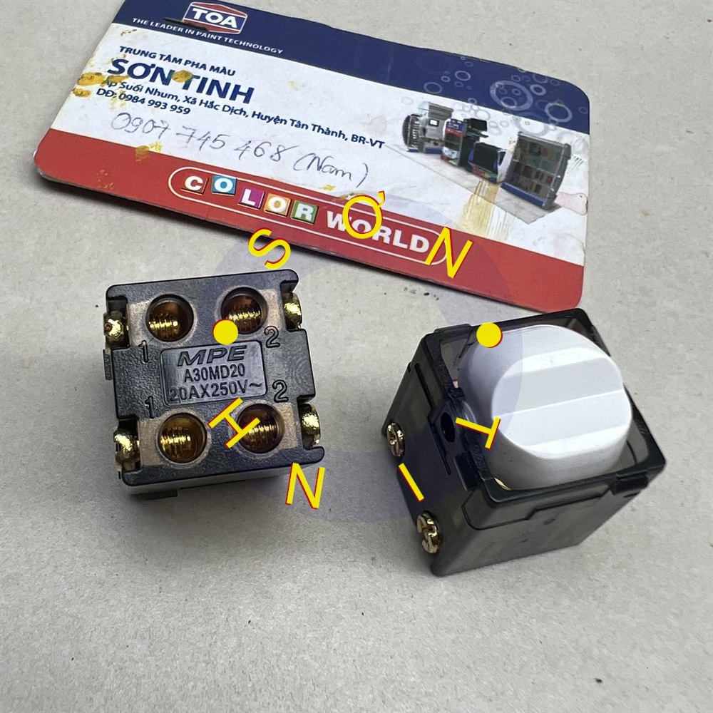 Công Tắc 4 Chân 2 Cực 20A - A30MD20 MPE Chính Hãng