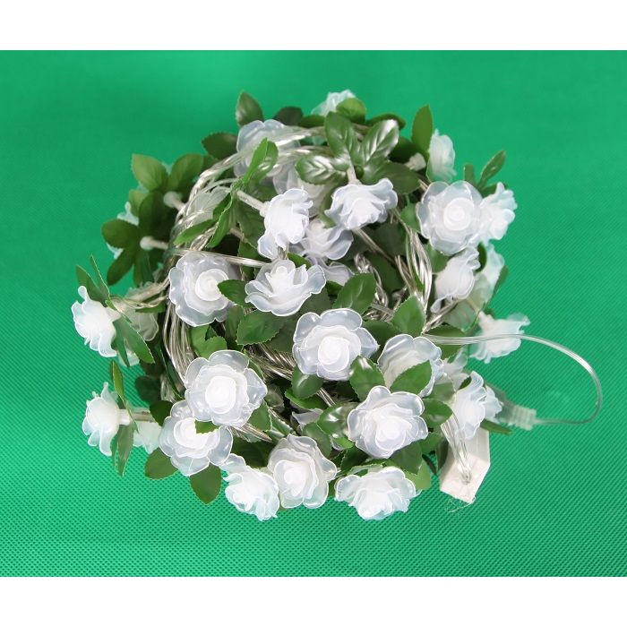 Dây Đèn Led Trang Trí Hoa Hồng 10 Mét 80 Bông, Led Nháy Chống Nước HL Lighitng