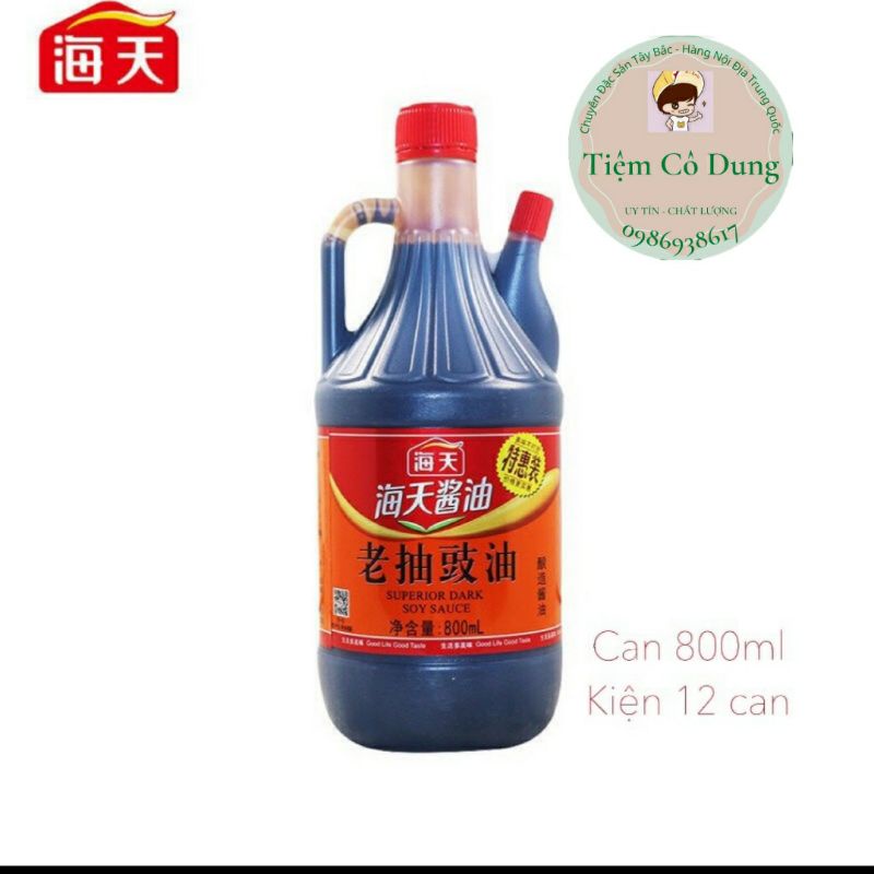 xì dầu can 800ml_ gia vị tẩm ướp tạo màu cho món ăn