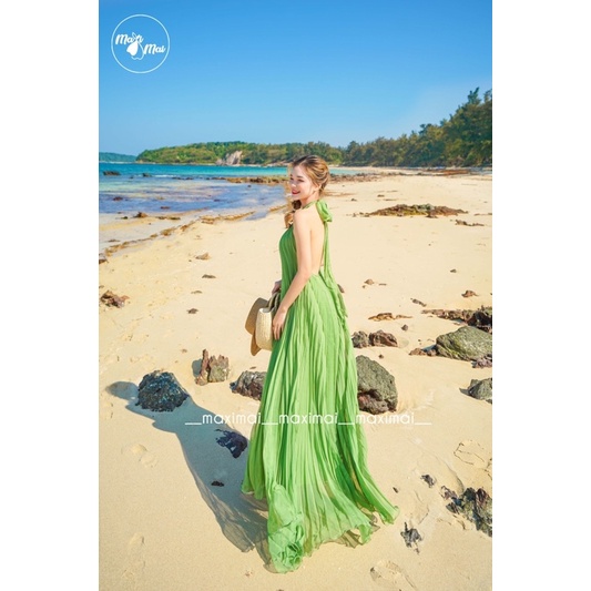 Yếm tơ dập ly hở lưng