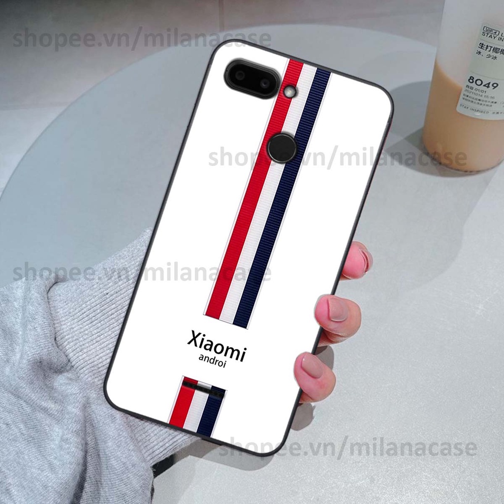 Ốp Xiaomi Redmi 6 in giả da phong cách thể thao, cá tính, thời trang