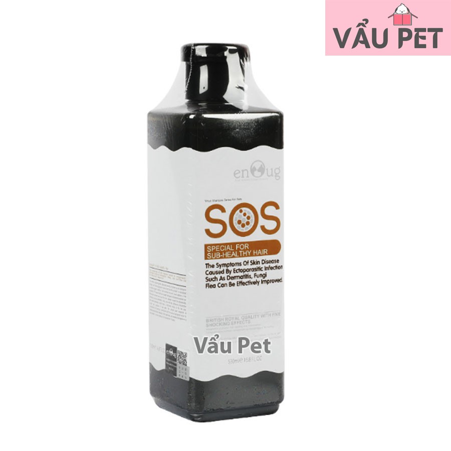 Sữa tắm cho chó SOS 530ml poodle, lông trắng, lông tối màu - Sữa tắm chó mèo Vẩu Pet Shop