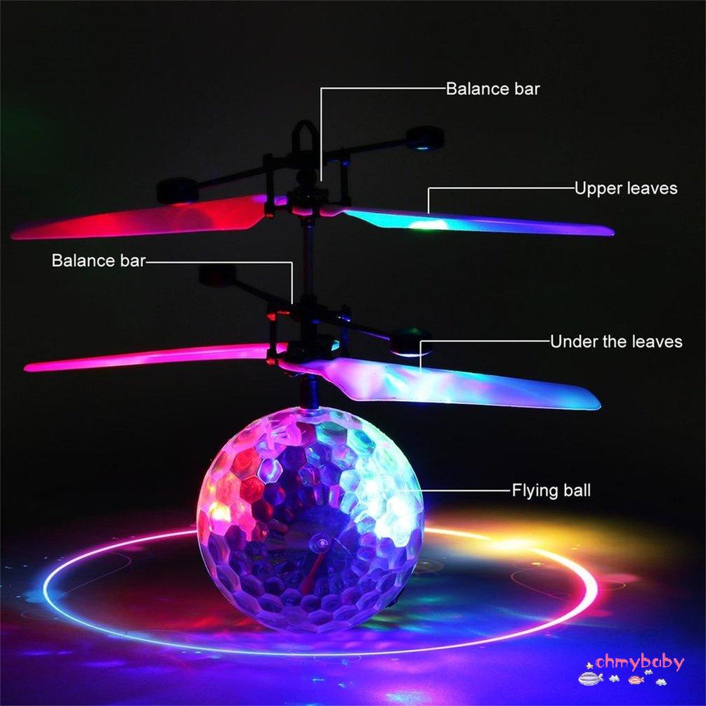 【OMB】 RC Flying Crystal Ball LED Flashing Light Infrared Induction Helicopter Ball