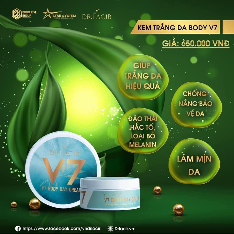 Kem chống nắng dưỡng trắng da body Dr.Lacir V7 Day Cream 180ml LM19 | BigBuy360 - bigbuy360.vn