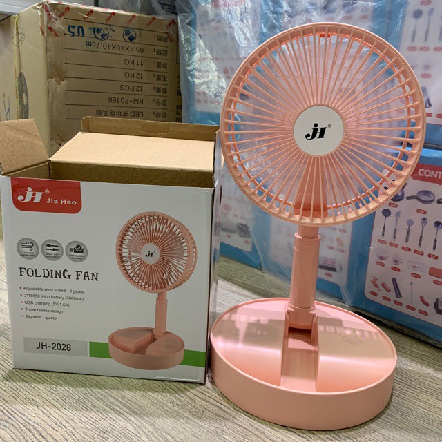 { SIÊU HOT } QUẠT SẠC TÍCH ĐIỆN MINI GẤP GỌN JH - 2028 CỰC MÁT