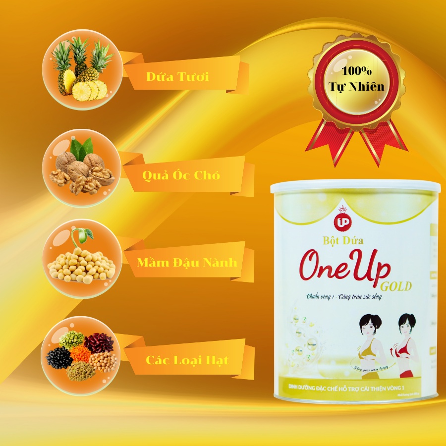 [Hộp 800G] Bột dứa tăng vòng 1 ONEUPGOLD – GIUPS TĂNG SZ V1 hiệu quả, giảm chảy xệ tăng cường nội tiết đẹp da | BigBuy360 - bigbuy360.vn