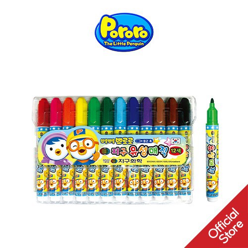 Bút Lông Dầu Pororo (12 Màu) Pororo Marker