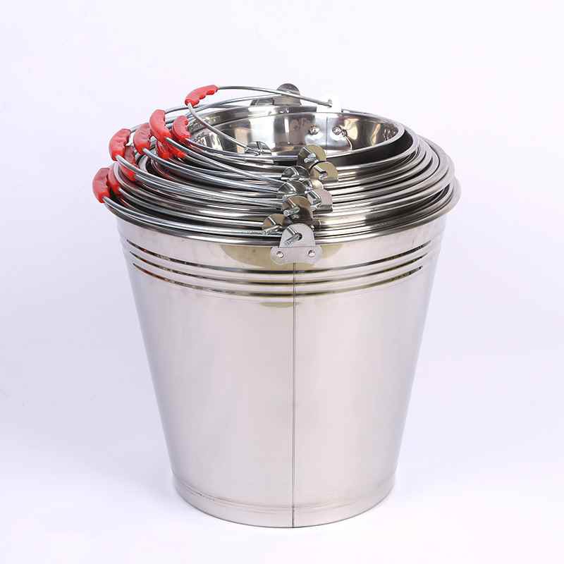 Xô Đựng Nước Bằng Thép Không Gỉ Dày Dặn Có Nắp Đậy Tiện Dụng | BigBuy360 - bigbuy360.vn