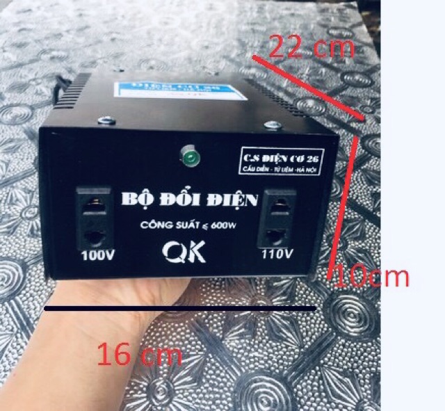 Đổi Nguồn Biến Áp 220v Ra 100v-110v Công Xuất 600w Hàng Việt Nam 100% Dây Đồng