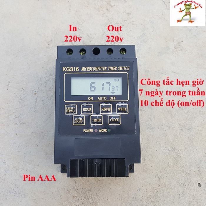 Công tắc hẹn giờ KG316 thế hệ mới