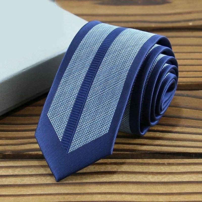 cavat nam bản 6cm, cavat chú rể tự thắt, cavat nam