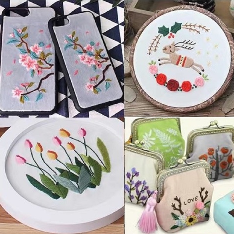 Set 12/24/36/50 Cuộn Chỉ Thêu Nhiều Màu Sắc
