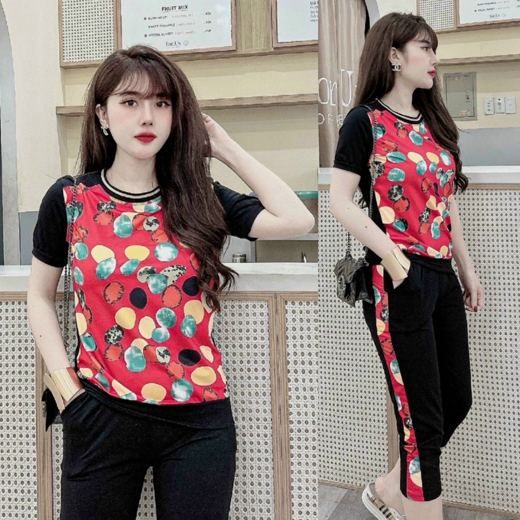 Bộ Thể Thao Lửng- Cotton 4 chiều - Trẻ trung, Hiện đại -Hàng Chuẩn Shop