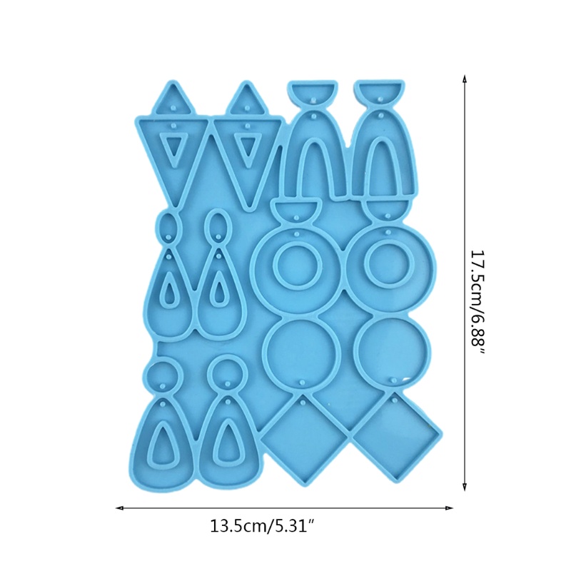 Khuôn Silicone Làm Bông Tai Bằng Resin Epoxy UV DIY