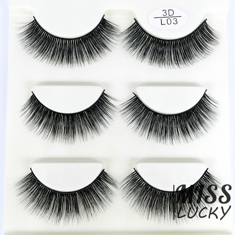 Mi giả tự nhiên 3D thích hợp trang điểm hàng ngày dành cho nữ