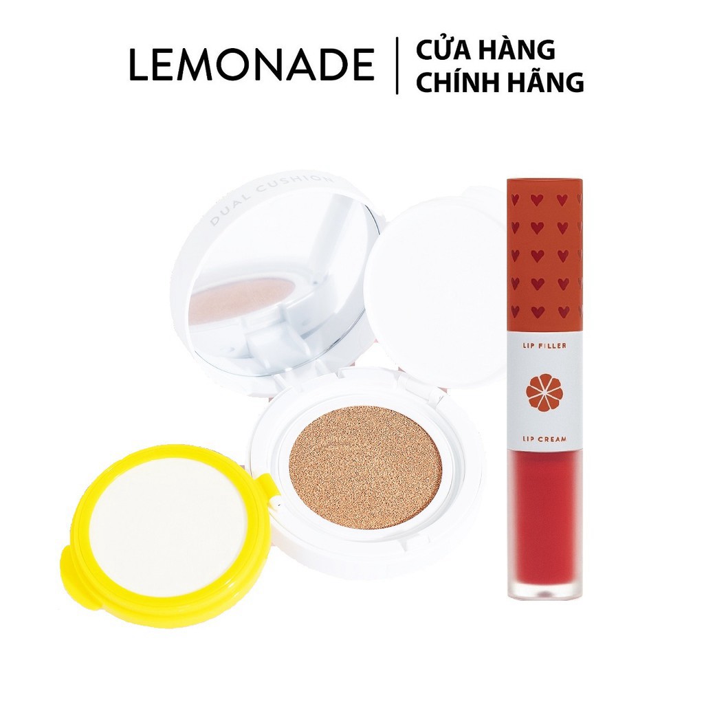 tuan099 Combo Phấn nước kiềm dầu Lemonade Matte Addict Dual Cushion 16g và Son kem lì 2 đầu Perfect Couple Lip 7.5g tuan | BigBuy360 - bigbuy360.vn