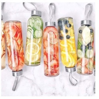 Chai Thủy Tinh Có Dây Đựng Nước Ép, Detox,Lọ Thủy Tinh Đựng Sữa Hạt 500ml | BigBuy360 - bigbuy360.vn