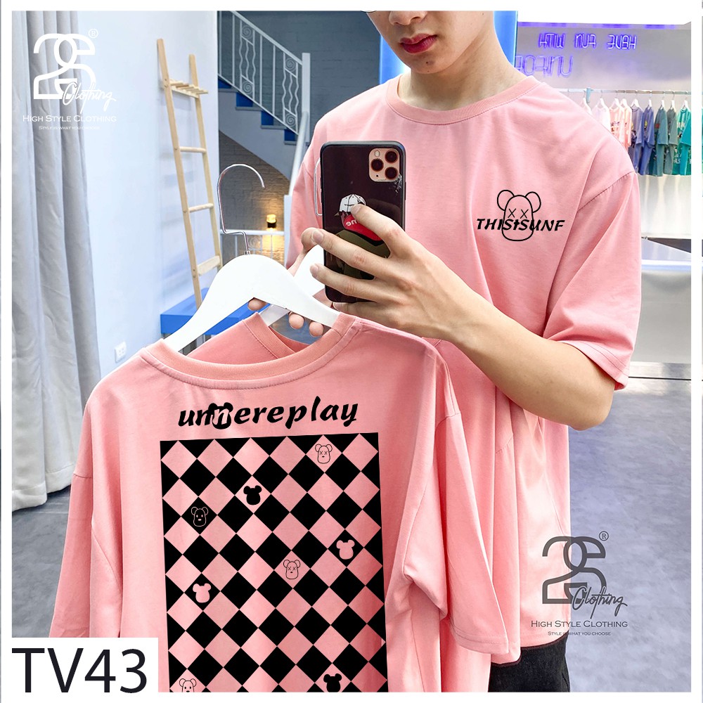 Áo Thun Tay Lỡ 2s Clothing Áo Phông StreetWear Unisex Nam Nữ Cotton Oversize Form Rộng Basic Giá Rẻ In Hình Bàn Cờ TV43 | BigBuy360 - bigbuy360.vn