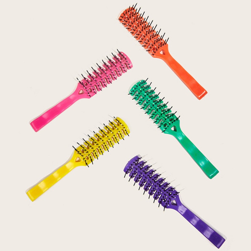 [Hàng mới về] Bàn chải chải tóc thông gió 7 hàng có đầu bóng lông màu sắc ngẫu nhiên