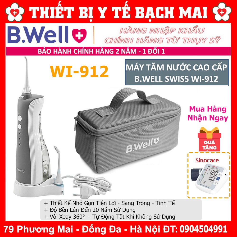 [Tặng 01 Máy Đo Huyết Áp Tại Đây] Máy Tăm Nước B Well WI-912 Chính Hãng Thuỵ Sĩ