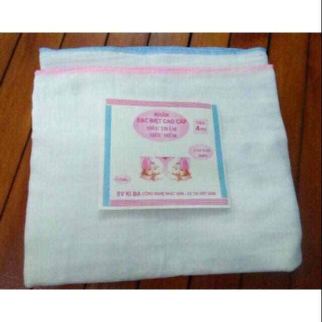 Khăn Tắm Xô 4 Lớp , 6 Lớp Trắng , xuất NhậtHàng loại 1 (100% cotton) kích Thước 75x80cm