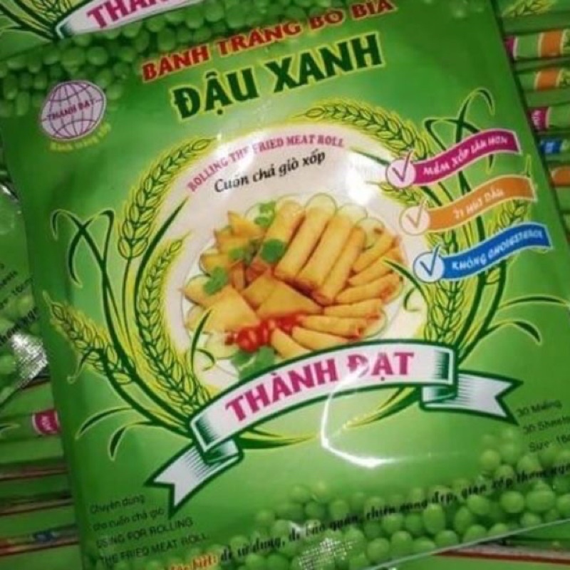 10 Gói Lá Bánh Tráng Bò Bía Đậu Xanh Giòn Xốp