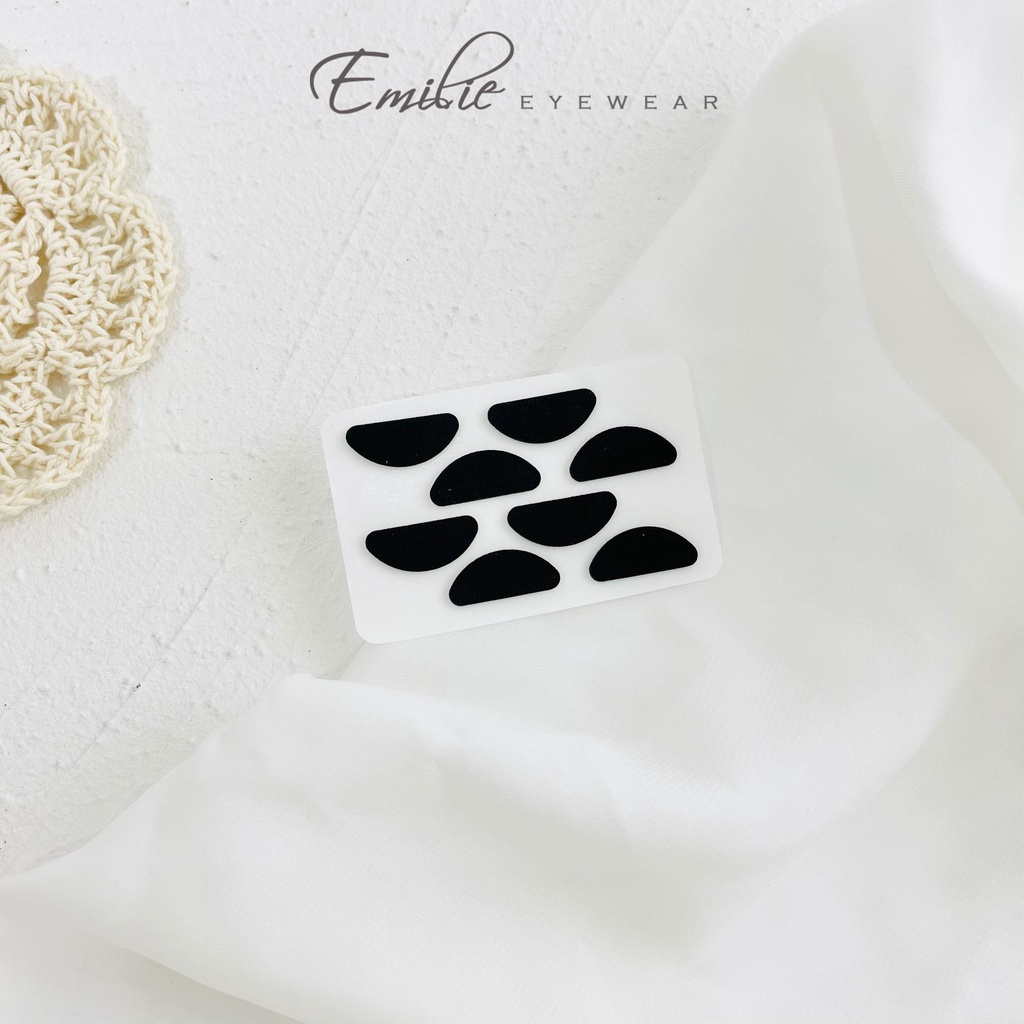 Set 4 cặp đệm đỡ mũi bằng mút xốp mỏng nhẹ hai màu Emilie eyewear phụ kiện thời trang
