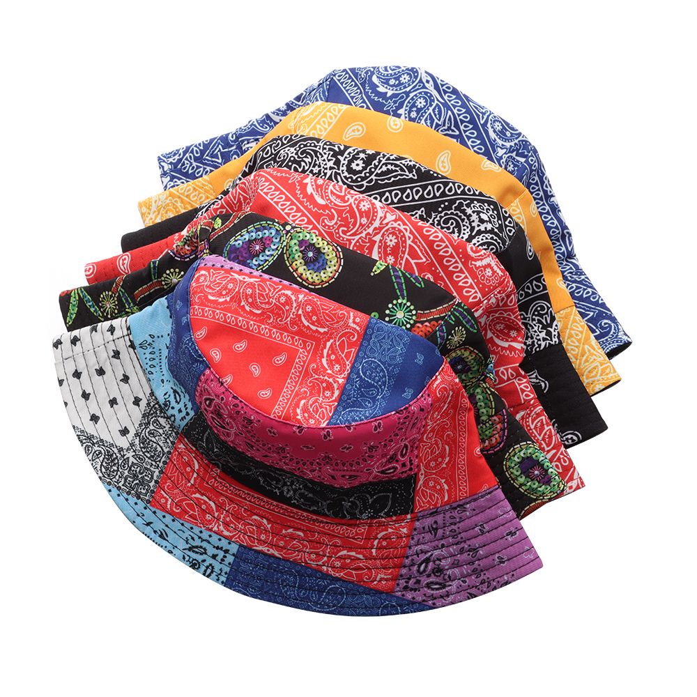 Mũ bucket chống nắng hai mặt in hình Paisley MIHAN1 cho nam và nữ
