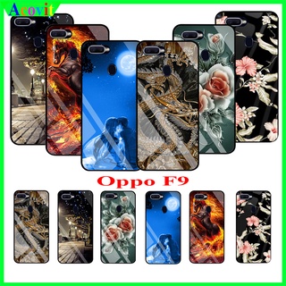 Ốp lưng Oppo F9  Mặt kính 3D sang trọng, Hình ảnh sắc nét không nhòe, không mờ phai, Acovit