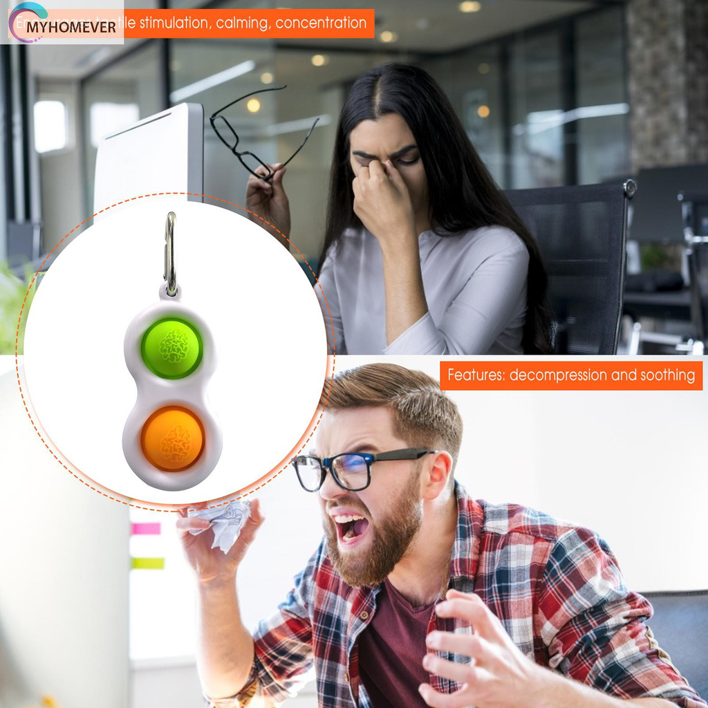 Đồ chơi bóp bóng giải trí giảm căng thẳng bằng silicon có móc khóa