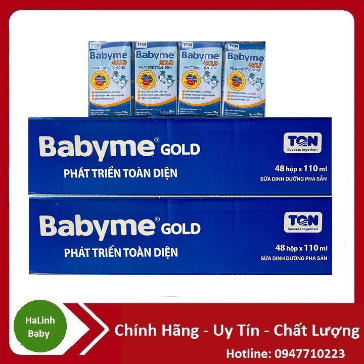 Sữa Bột Pha Sẵn Babyme gold 110ml Thùng 48 hộp [Date 2022]