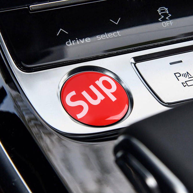 Miếng dán trang trí nút khởi động trong xe hơi với họa tiết hoạt hình sáng tạo