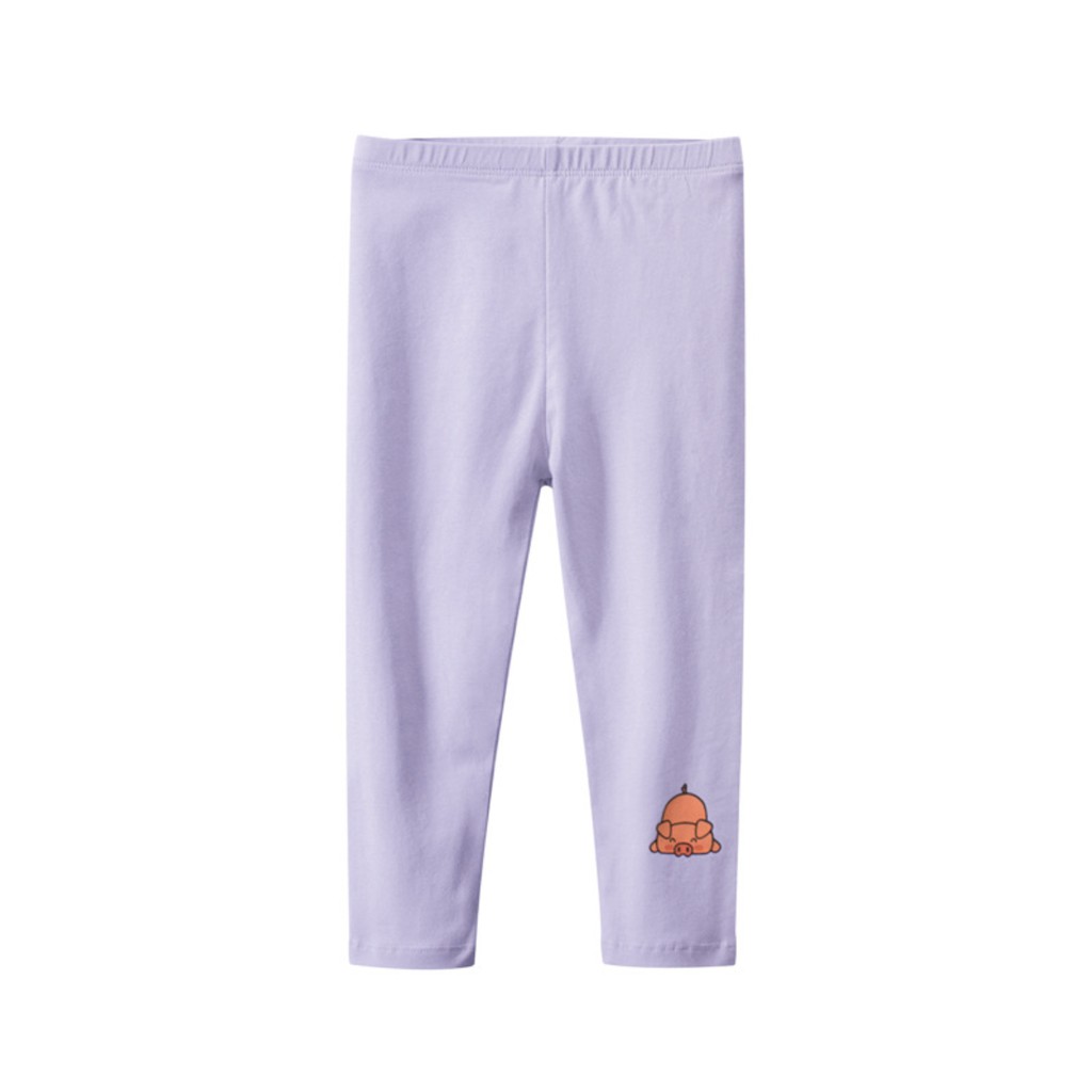 Quần legging cho bé gái in hình dễ thương chất liệu cotton chuẩn xuất Âu Mỹ Rhino Kids