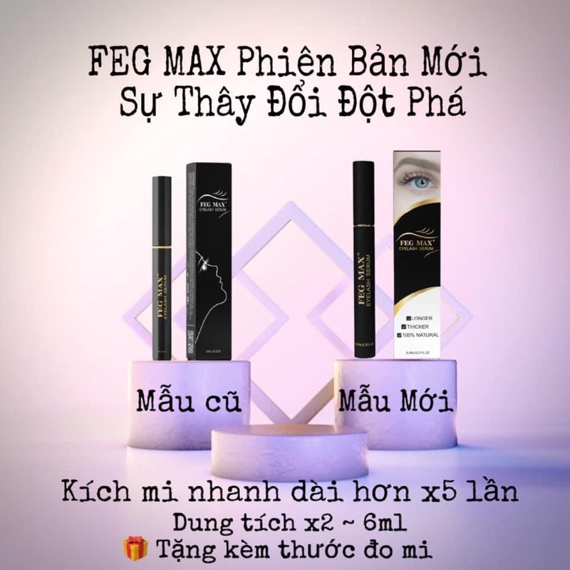 Dưỡng Mi FEG MAX - phiên bản mới nâng cấp hiệu quả x5